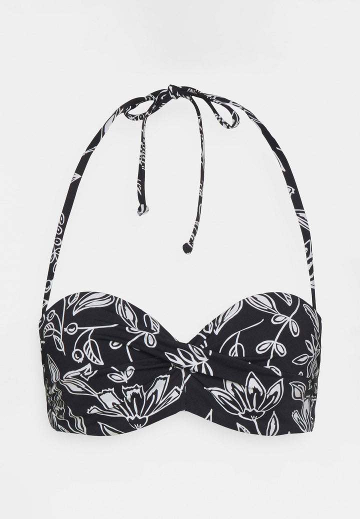 Womens Bikini Top - Black & White