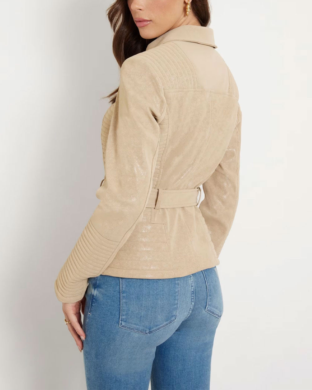 Womens Jacket - Beige/Gold