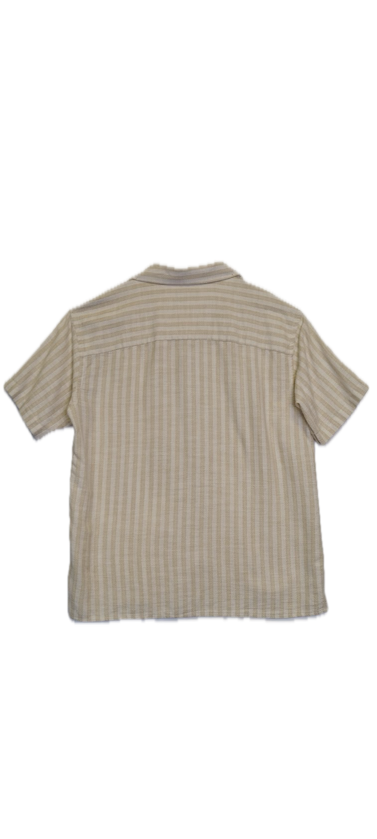Beige & Cream Stripe Short-Sleeve Shirt