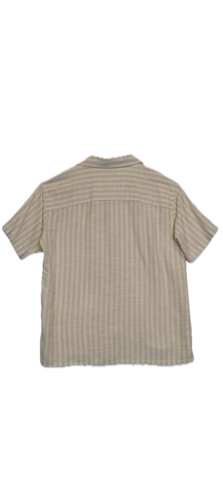 Beige & Cream Stripe Short-Sleeve Shirt