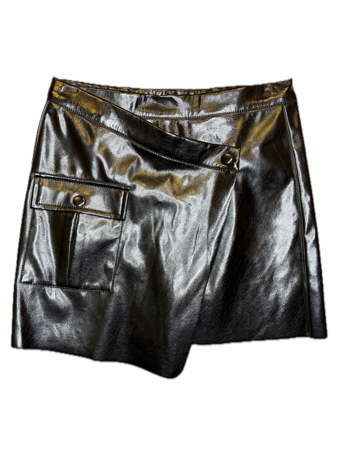 Silver Metallic Mini Skirt
