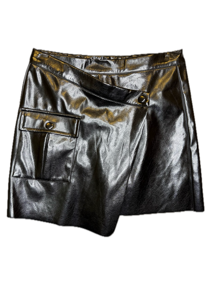Silver Metallic Mini Skirt