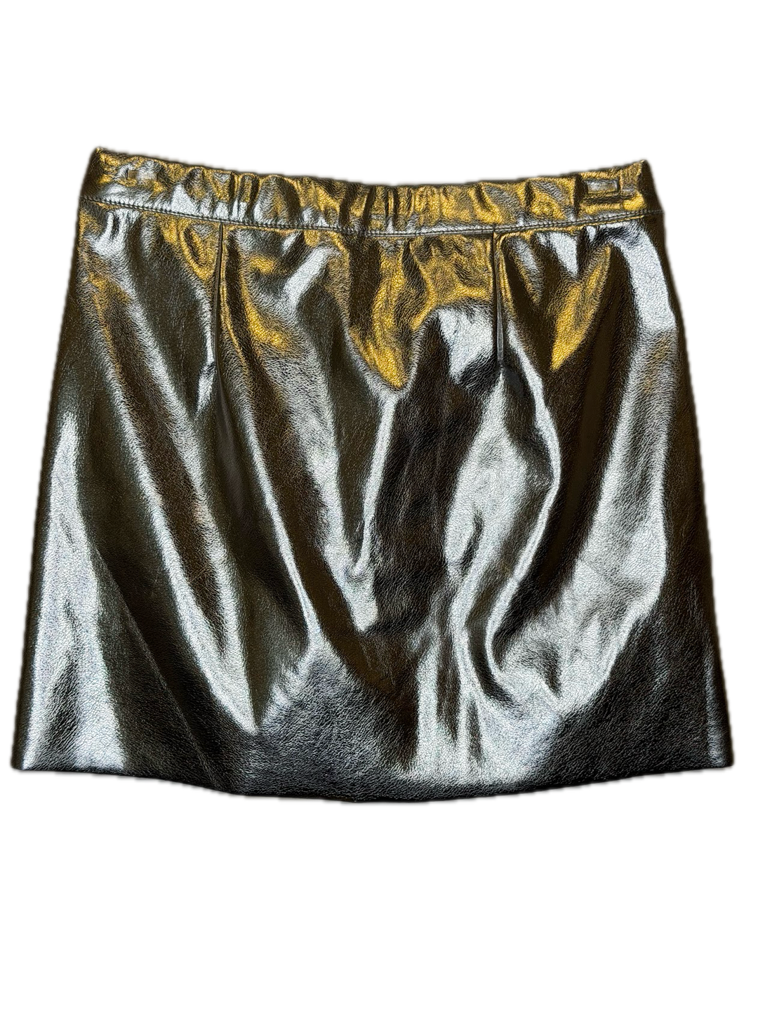 Silver Metallic Mini Skirt