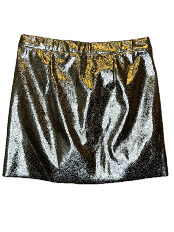 Silver Metallic Mini Skirt