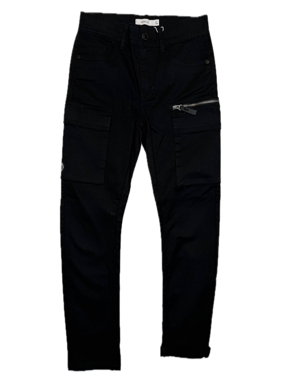 Black Slim Fit Cargo Pants