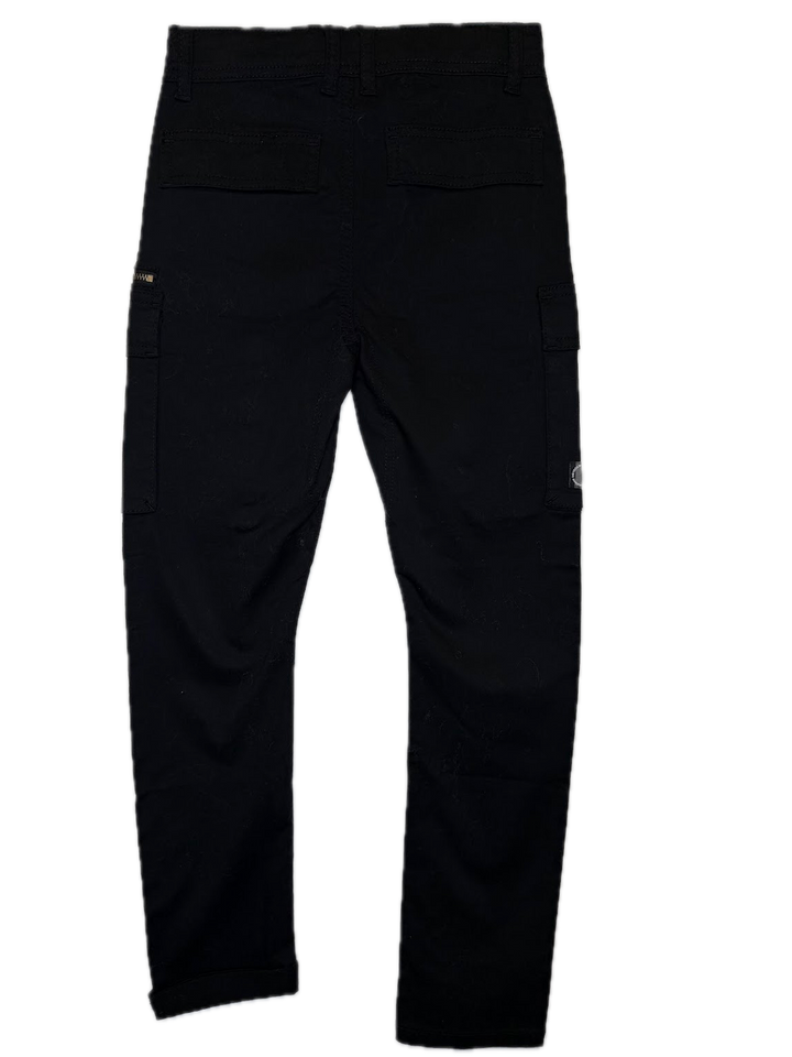 Black Slim Fit Cargo Pants