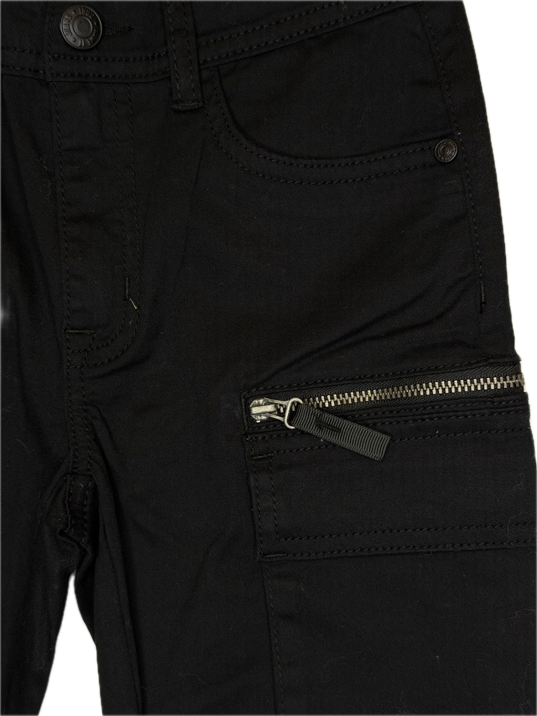 Black Slim Fit Cargo Pants
