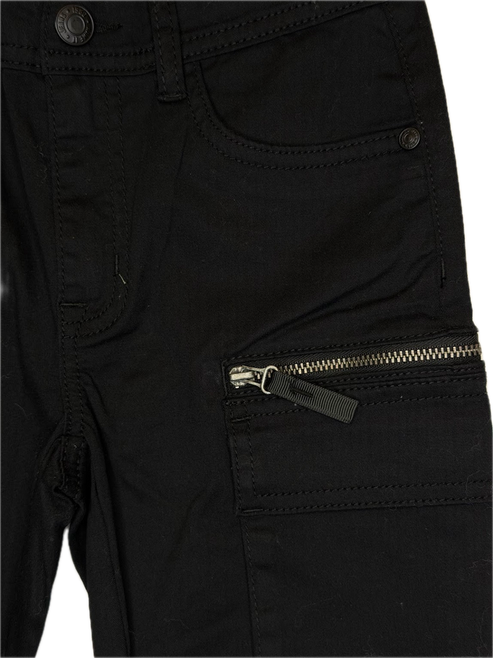 Black Slim Fit Cargo Pants