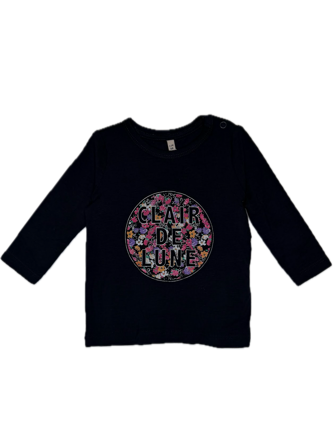 Black "Clair de Lune" Floral Top