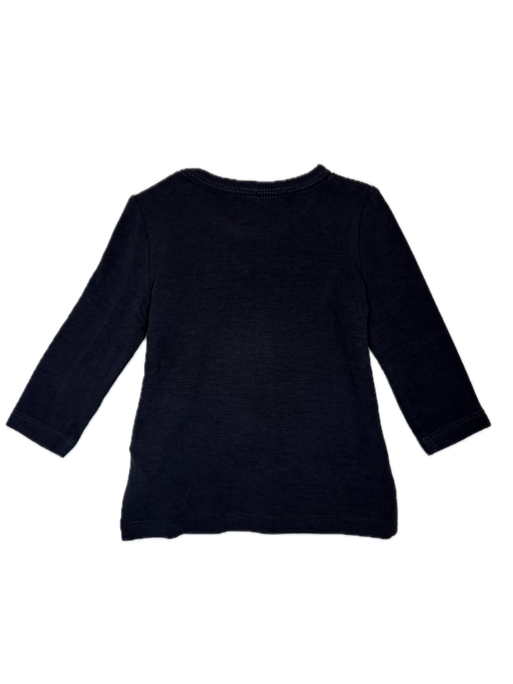 Black "Clair de Lune" Floral Top