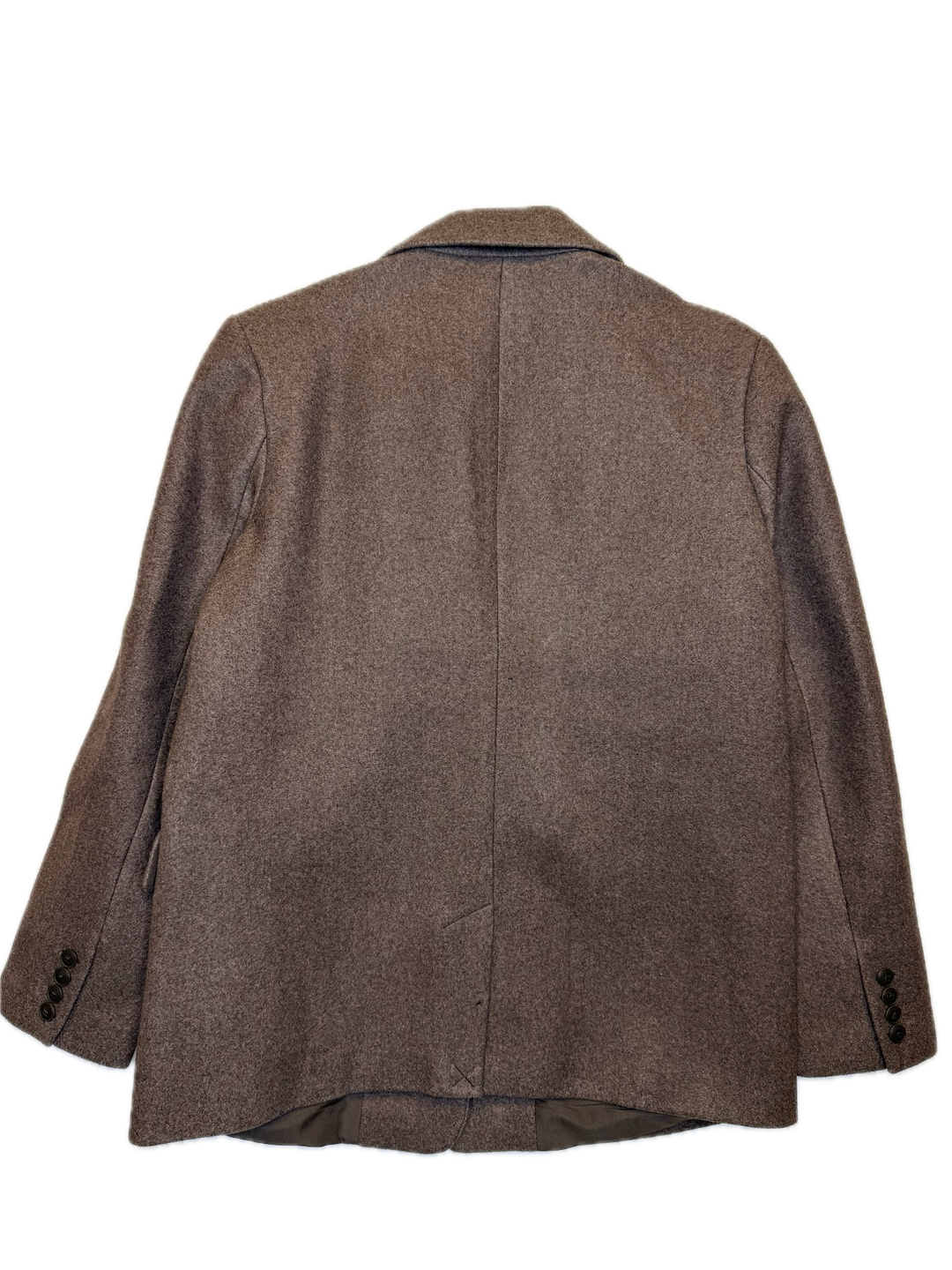 Brown Textured Wool-Look Blazer