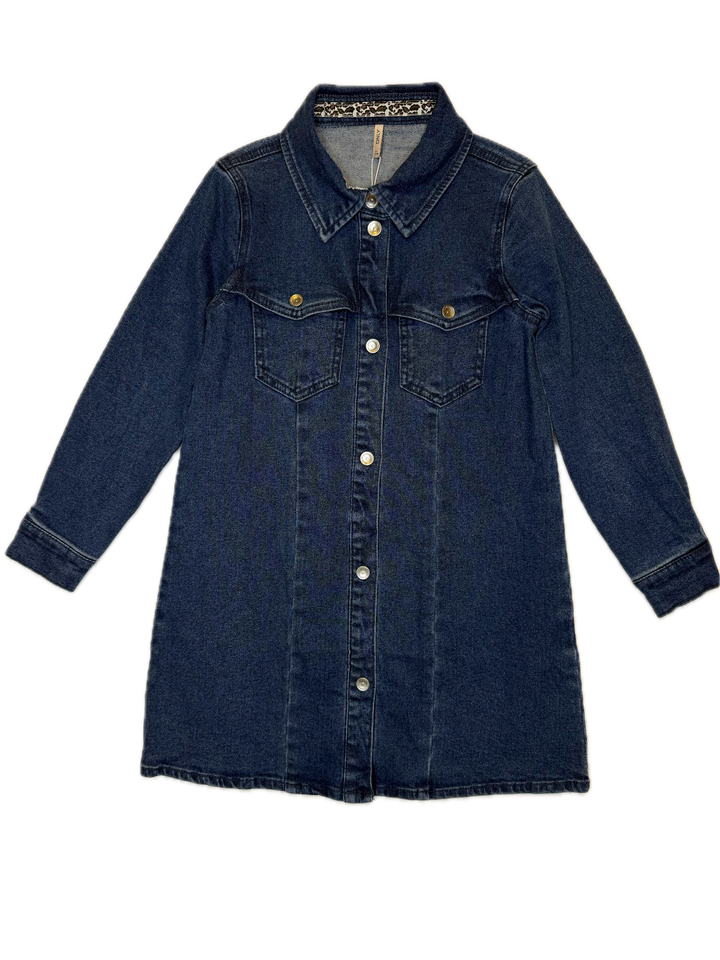 Blue Distressed Denim dress