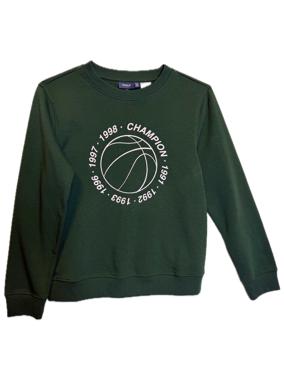 Green "Champion" Basketball Graphic Sweatshirt