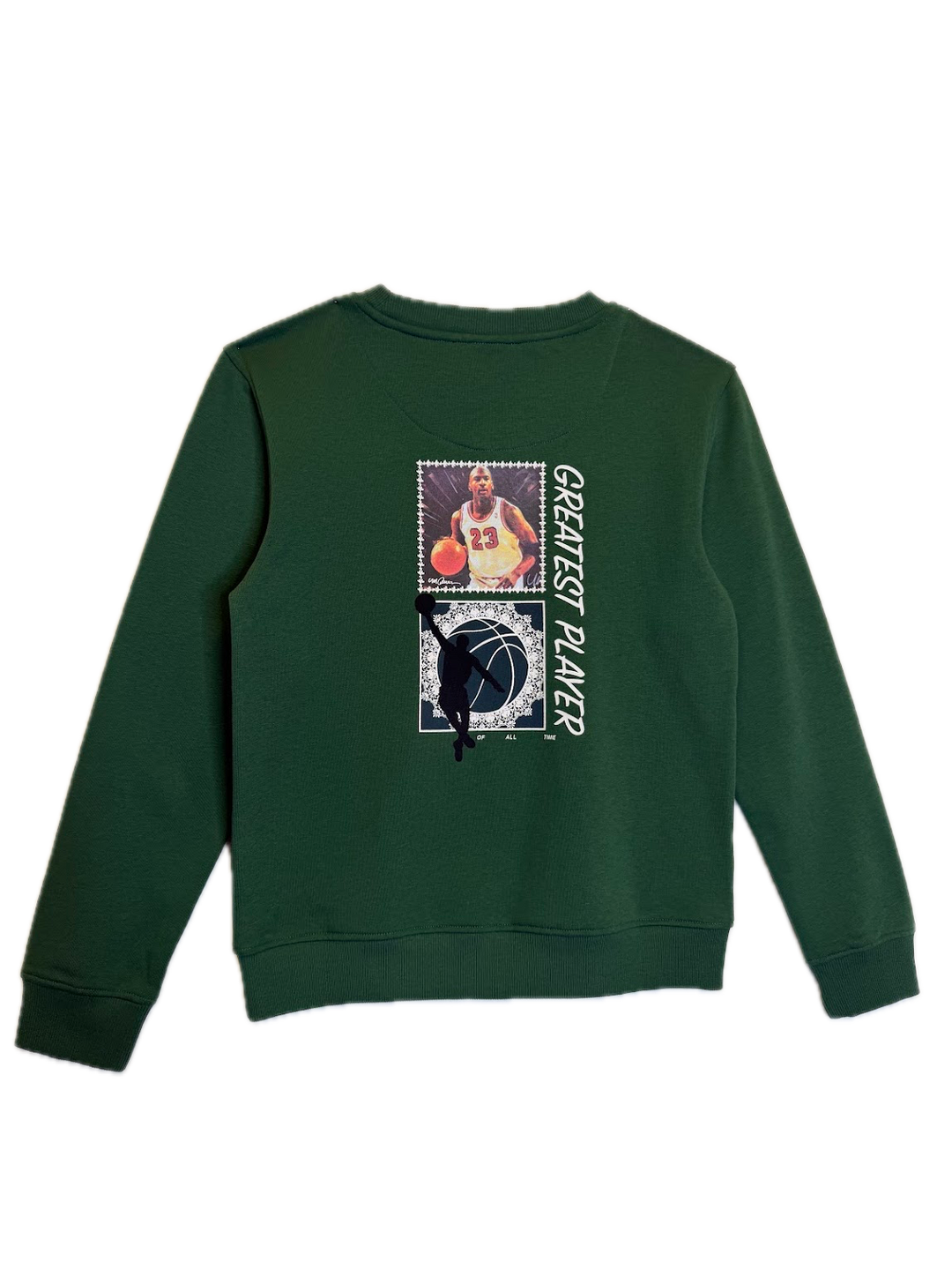 Green "Champion" Basketball Graphic Sweatshirt