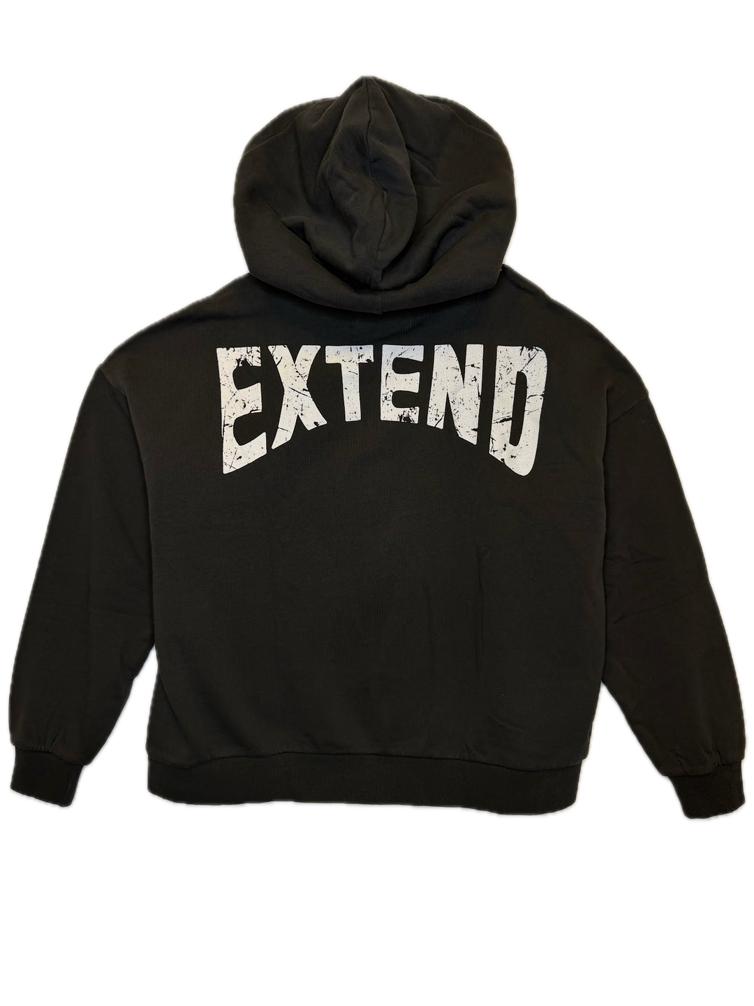 Black Zip Hoodie with Back Logo