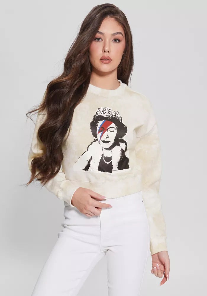 Beige Pullover Sweatshirt