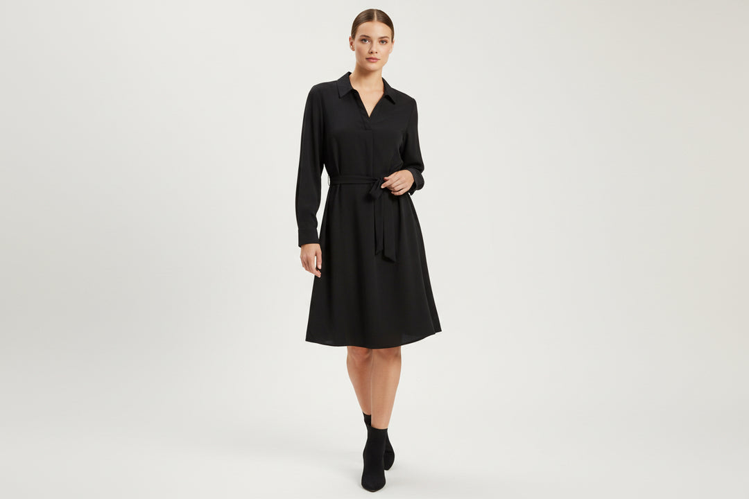 Melna midi kleita