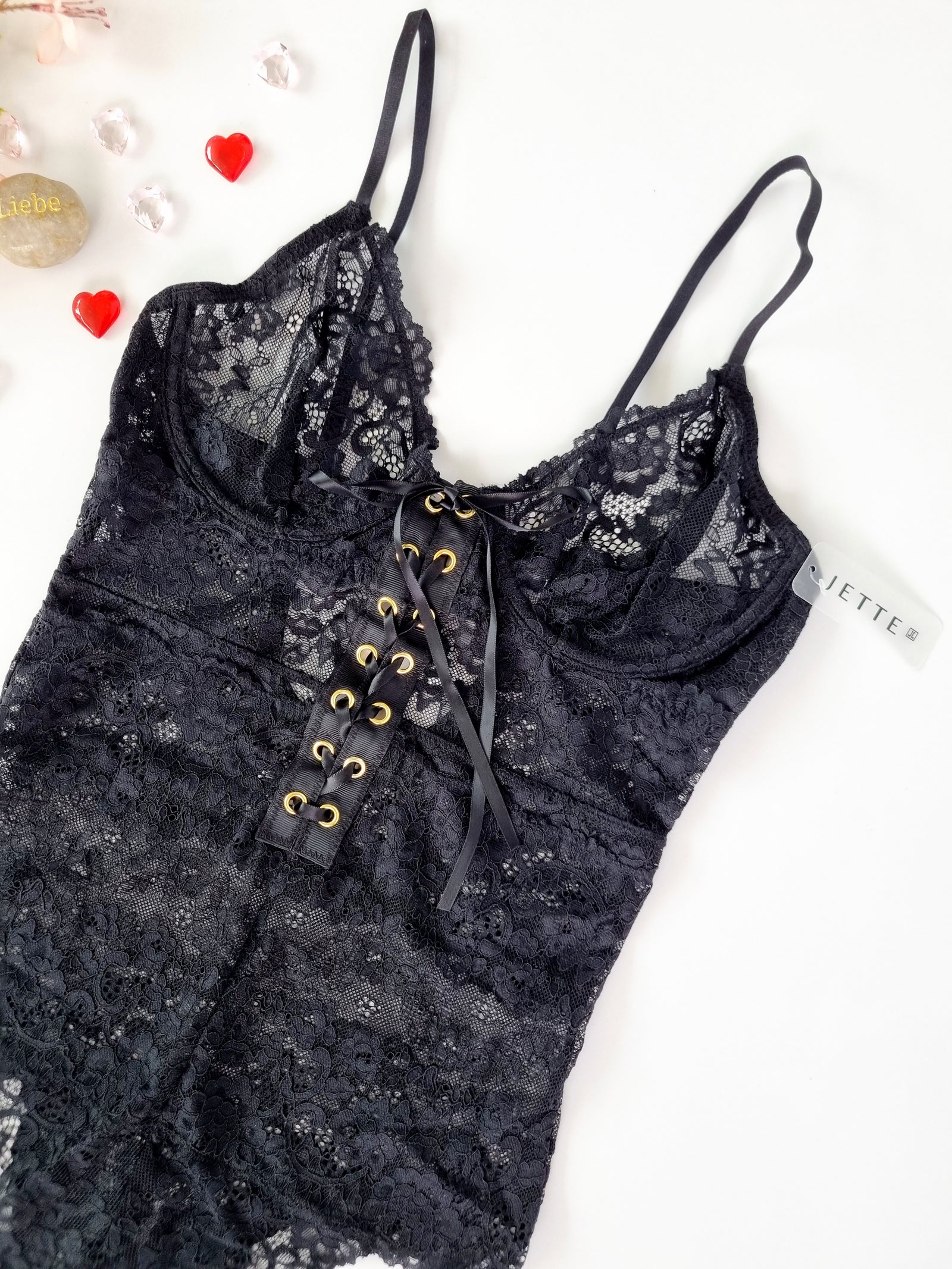 Womens Lingerie Bodysuit - Black