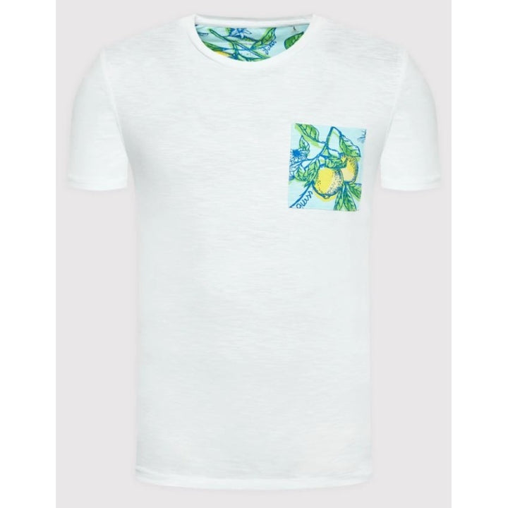 Mens T-Shirt - White/Lemon