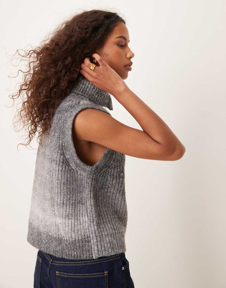 Dark Grey Melange Women's Top