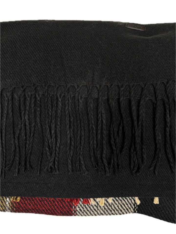 Red and Beige Plaid Scarf