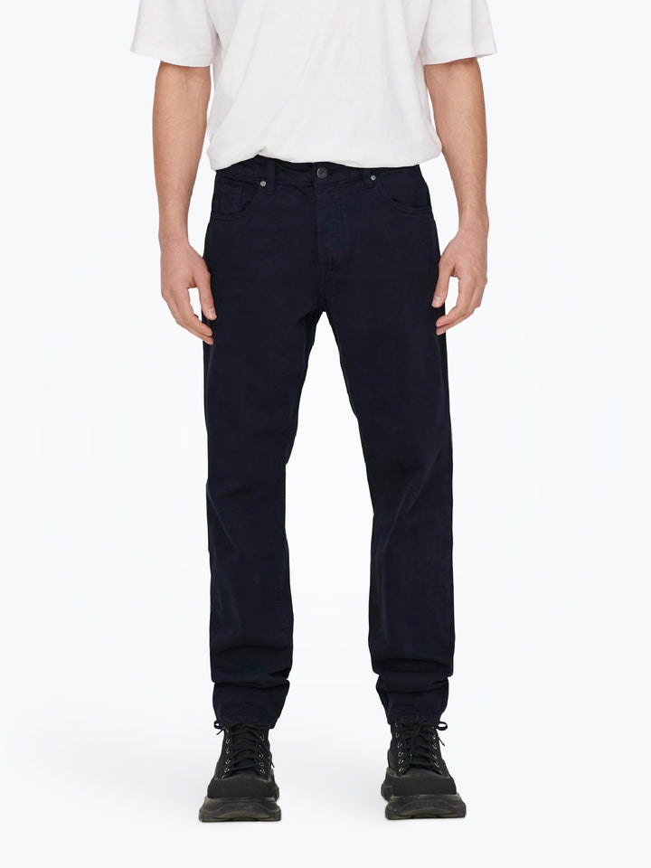 Men’s Savi Wide Jeans - Navy Blue