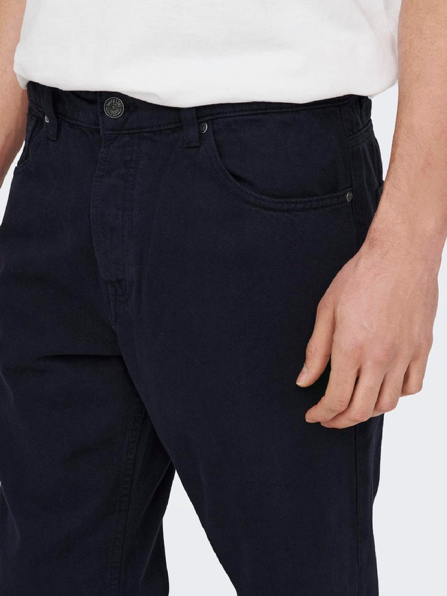 Men’s Savi Wide Jeans - Navy Blue