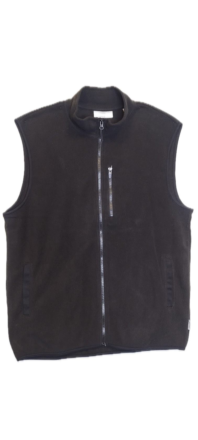 Black Fleece Zip-Up Vest
