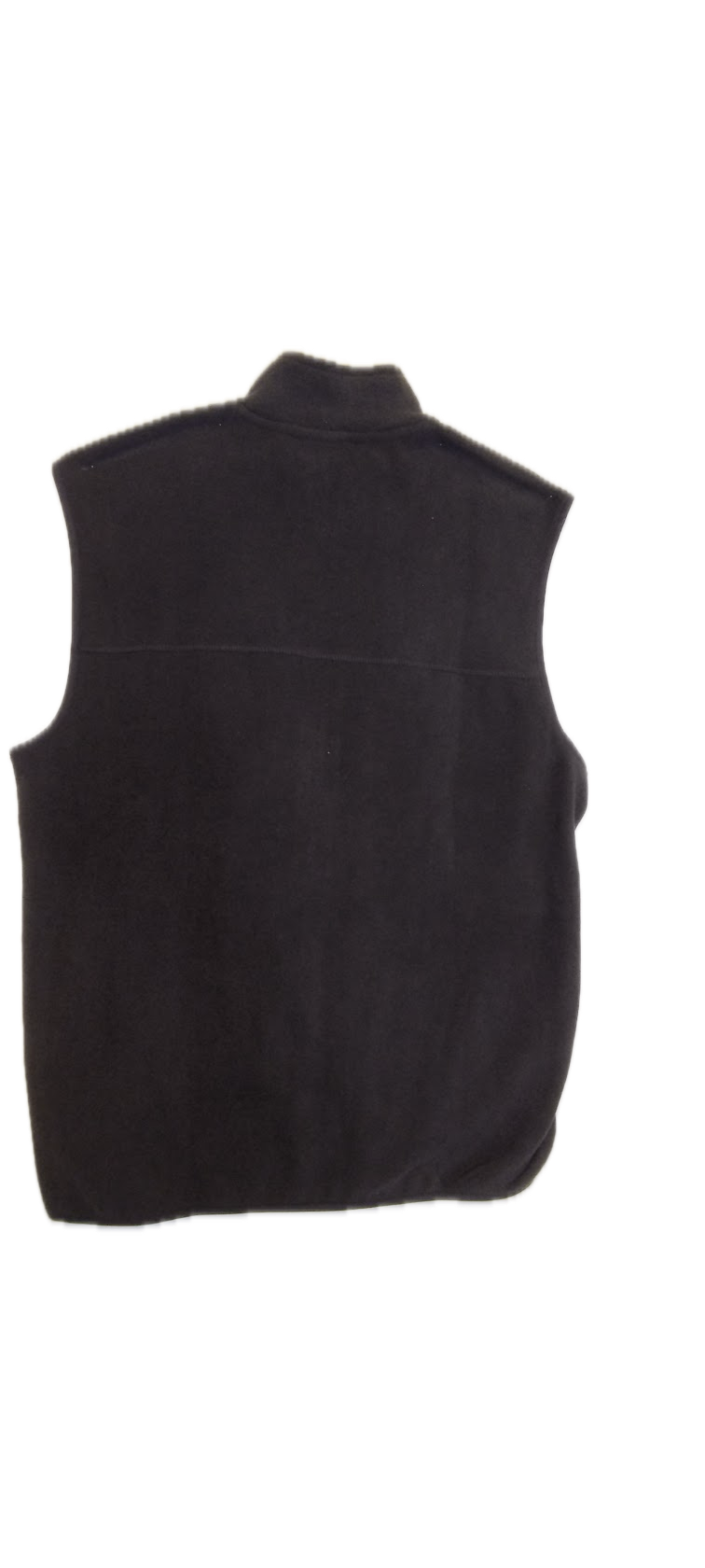 Black Fleece Zip-Up Vest