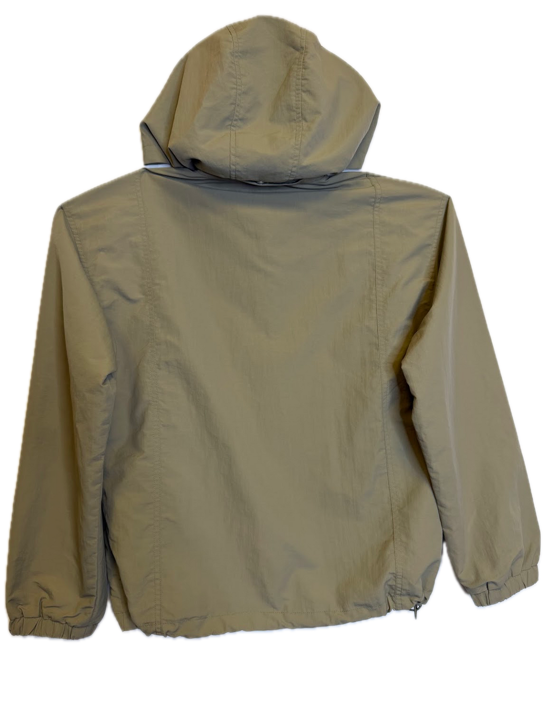 Khaki Hooded Zip-Up Jacket