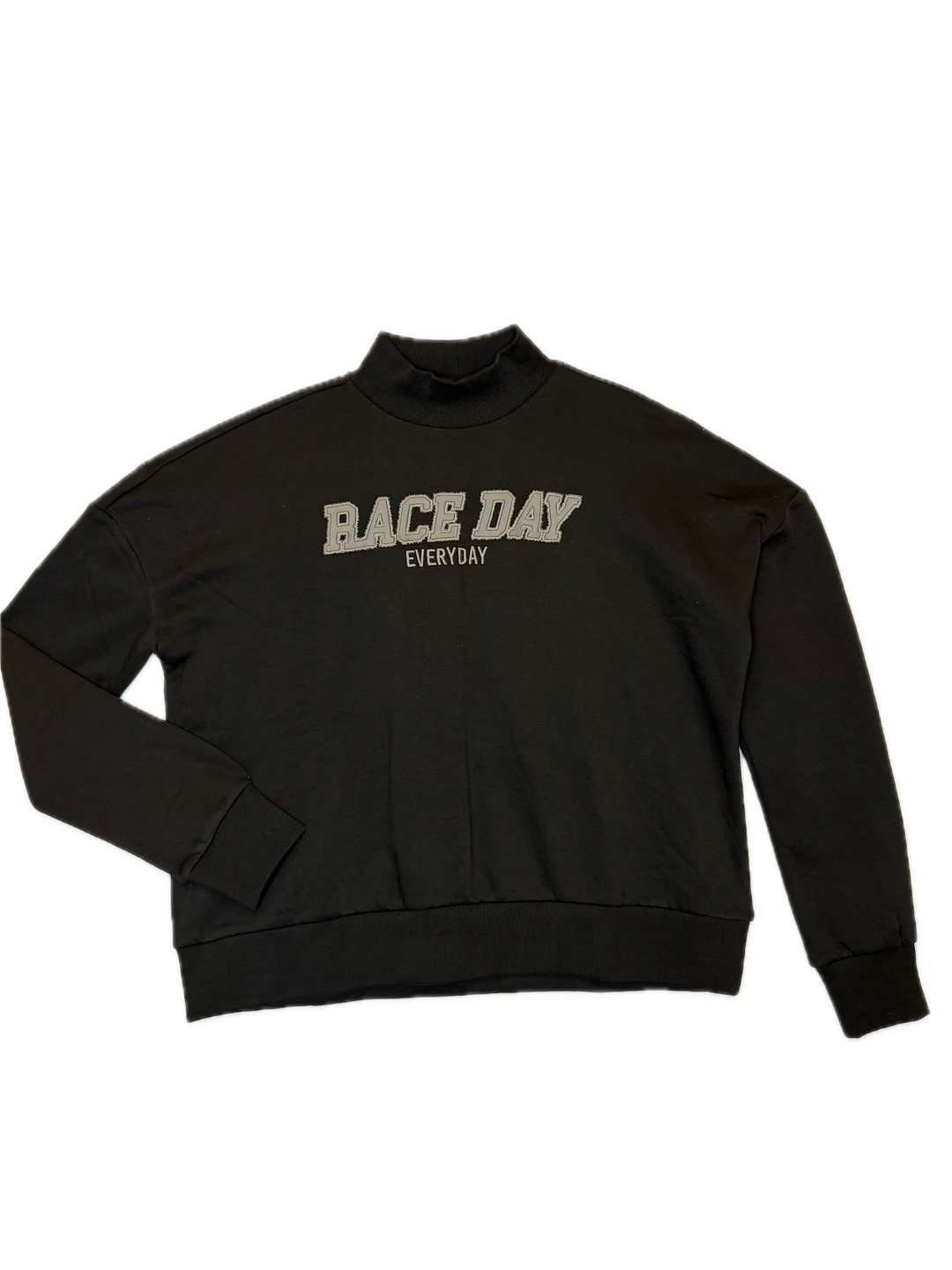 Black Ribbed Half-Zip Sweater