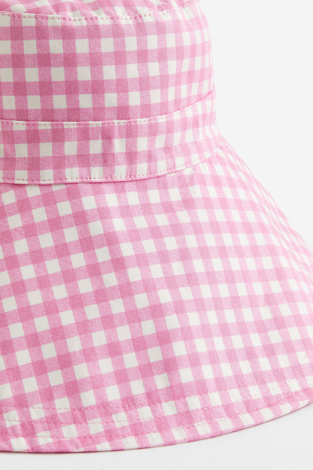 Bērnu rūtaina cepure, rozā