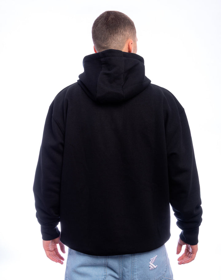 Melns džemperis ar kapuci