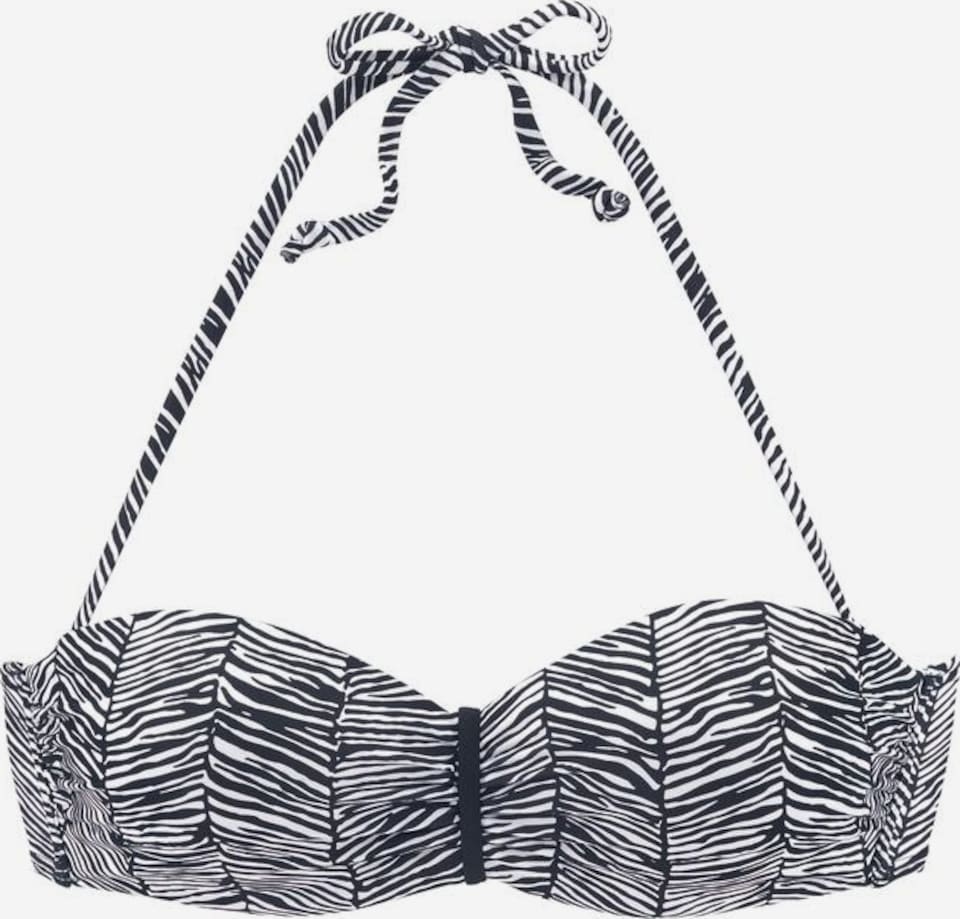 Womens Bikini Top - Black & White