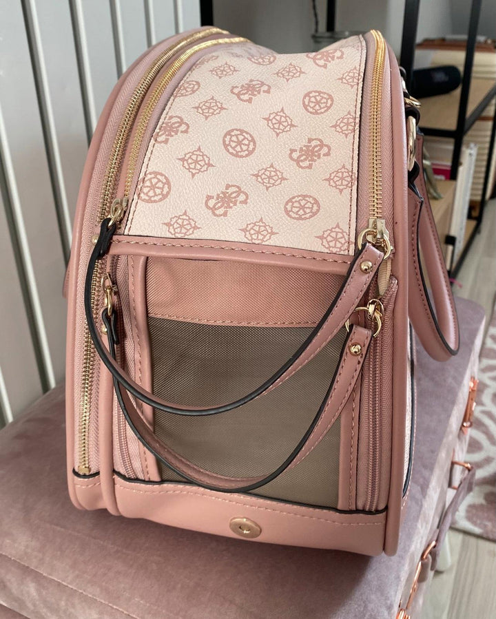 Womens Pet Carrier Bag - Light Nude