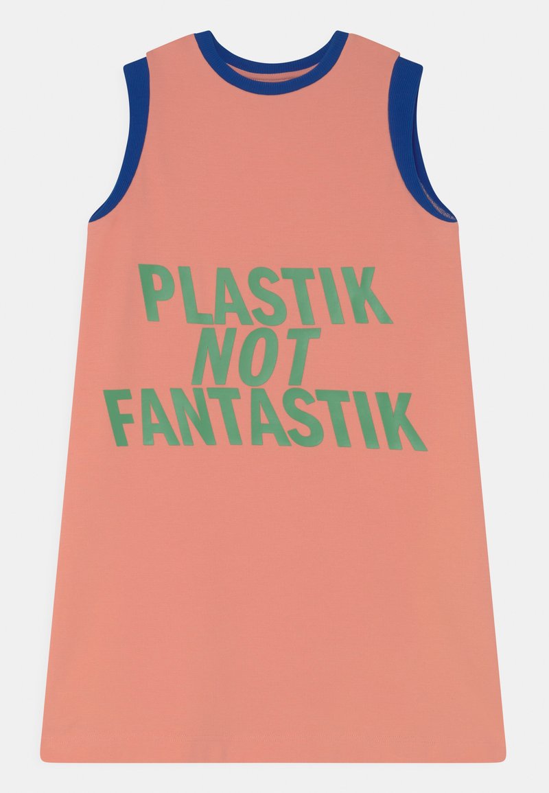 Girls Casual Dress - Peach / Blue