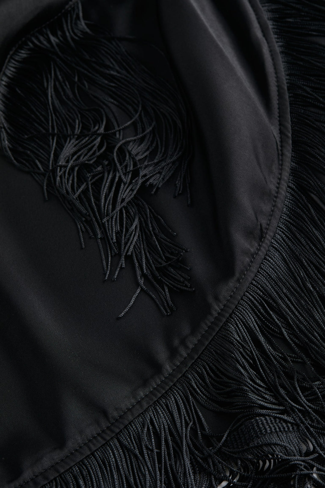 Satin Slip Dress, Black