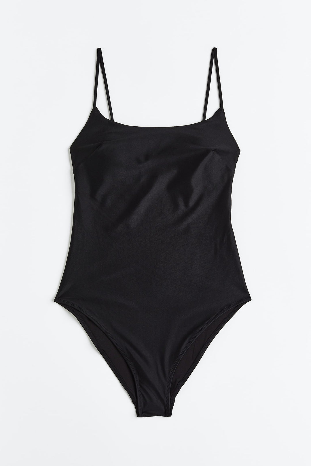 Padded-Cup One-Piece Swimsuit, Black