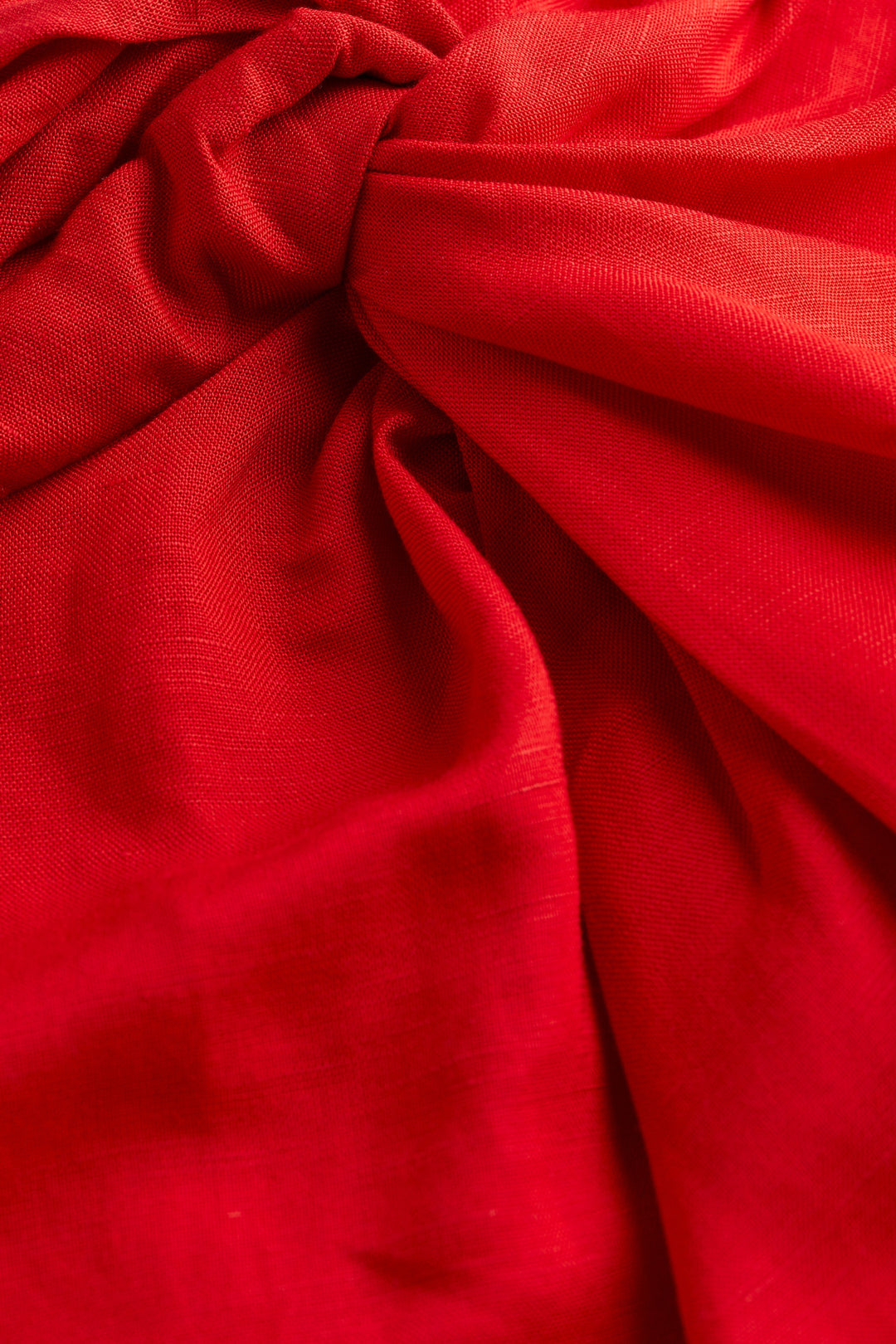 Satin A-Line Midi Skirt, Red