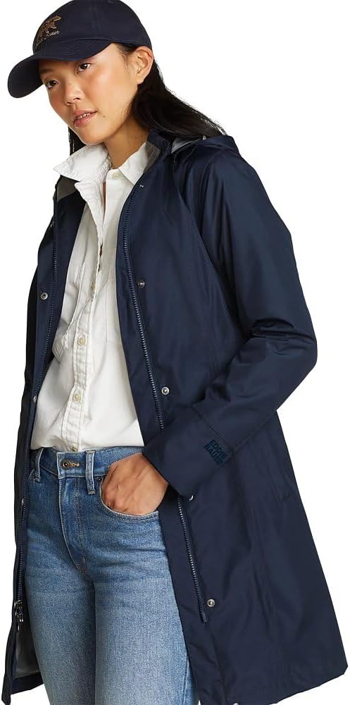 Womens Trench Coat - Blue