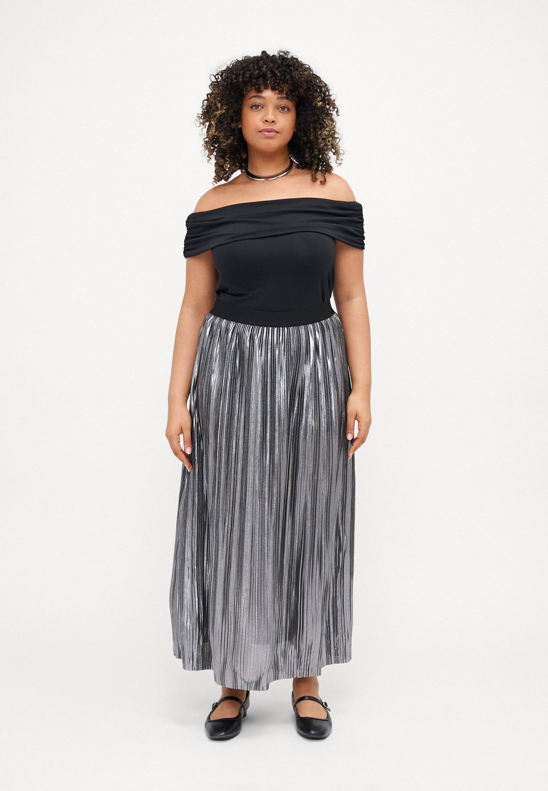 Women Skirt - Silver