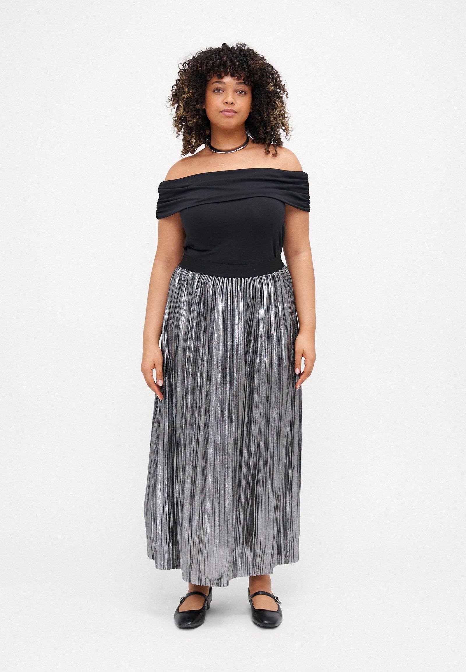 Women Skirt - Silver