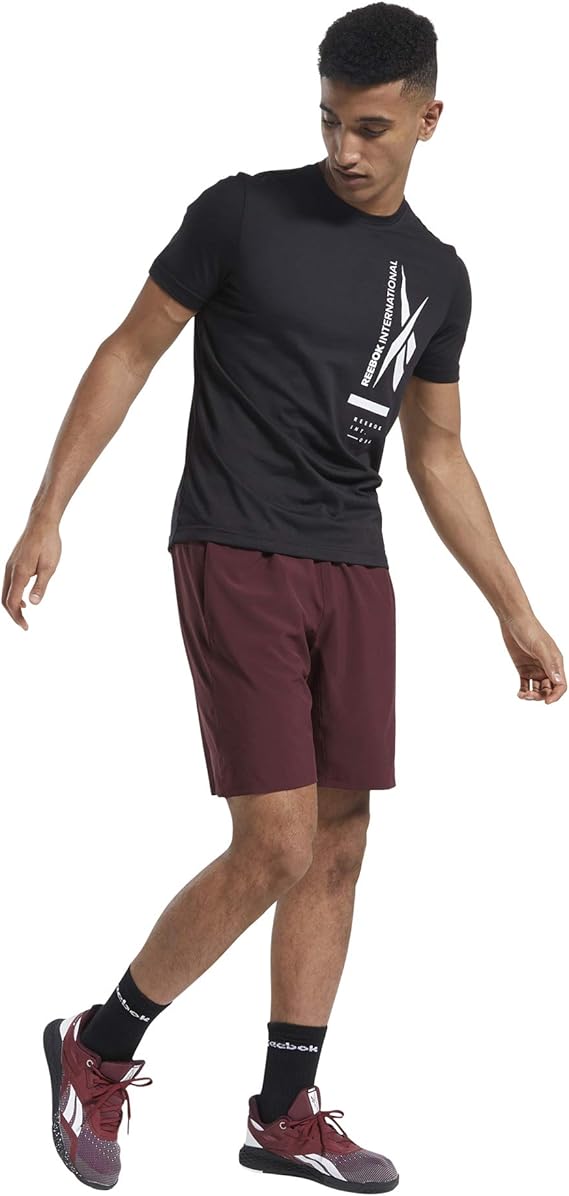 Mens Athletic Shorts - Burgundy
