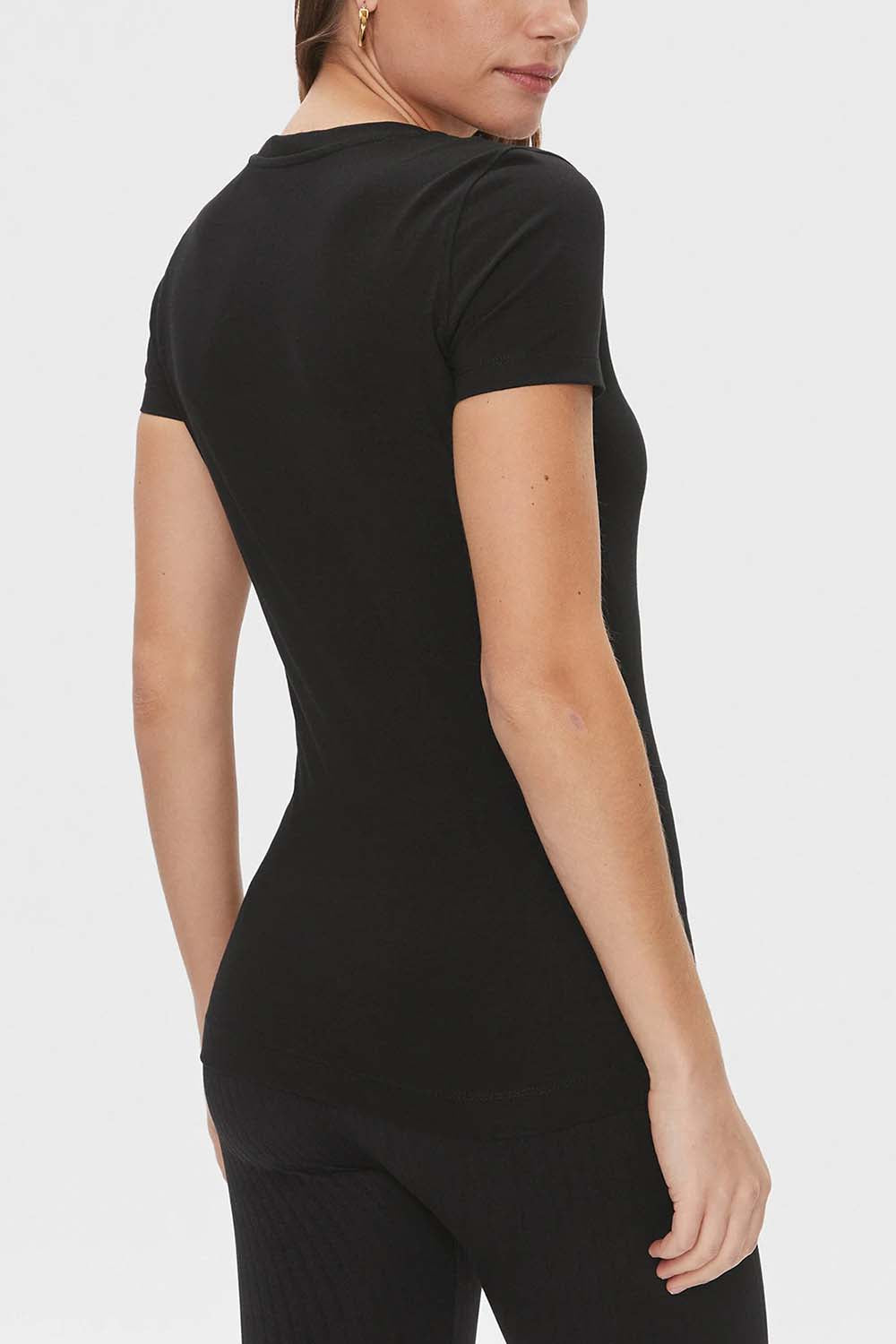 Jet Black Studded Tee