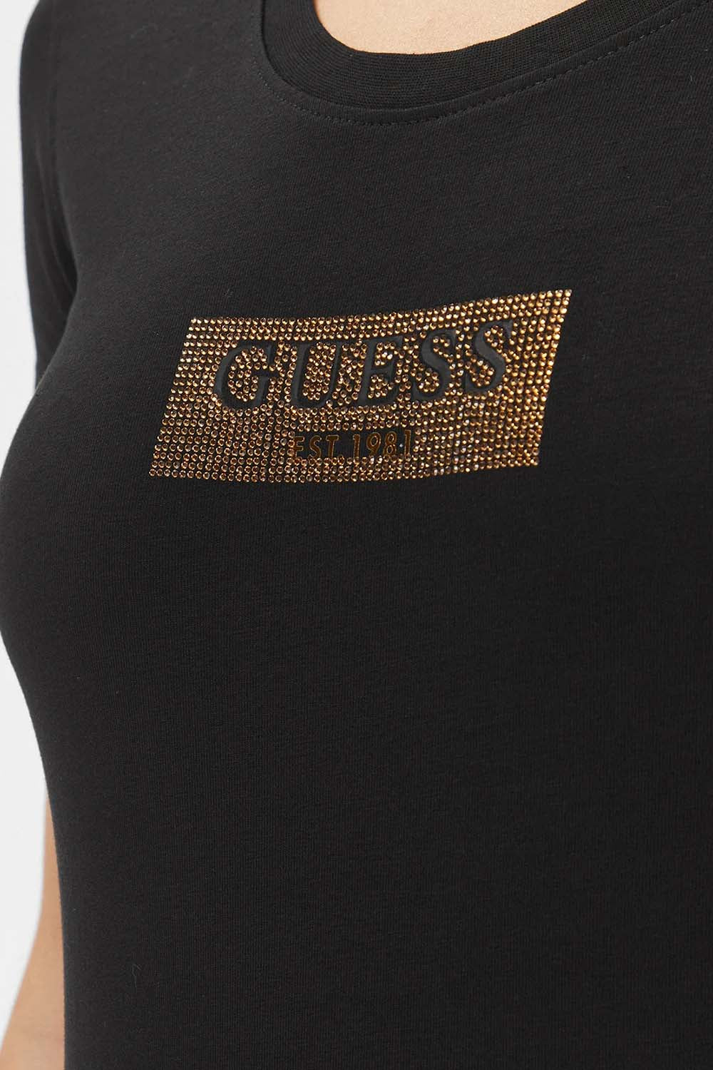 Jet Black Studded Tee