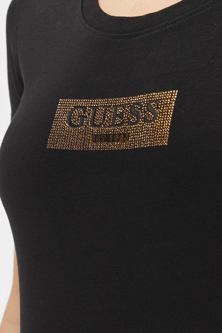 Jet Black Studded Tee