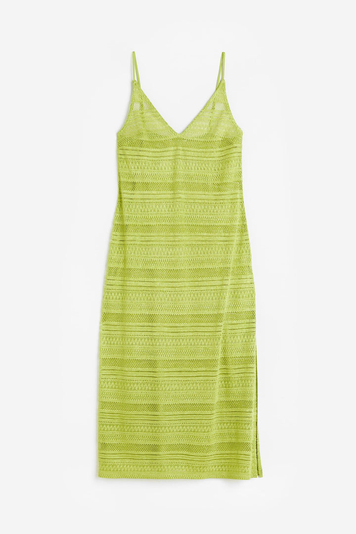 Ruched Beach Dress, Green