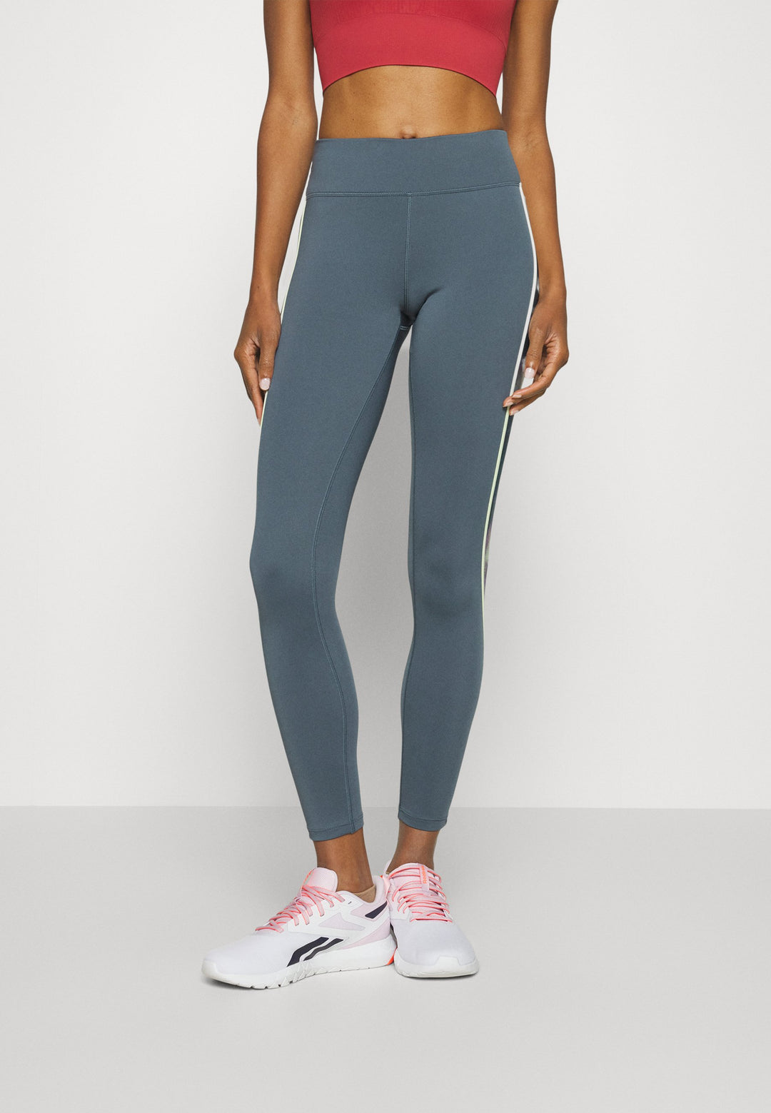 Womens Leggings - Green/Pink