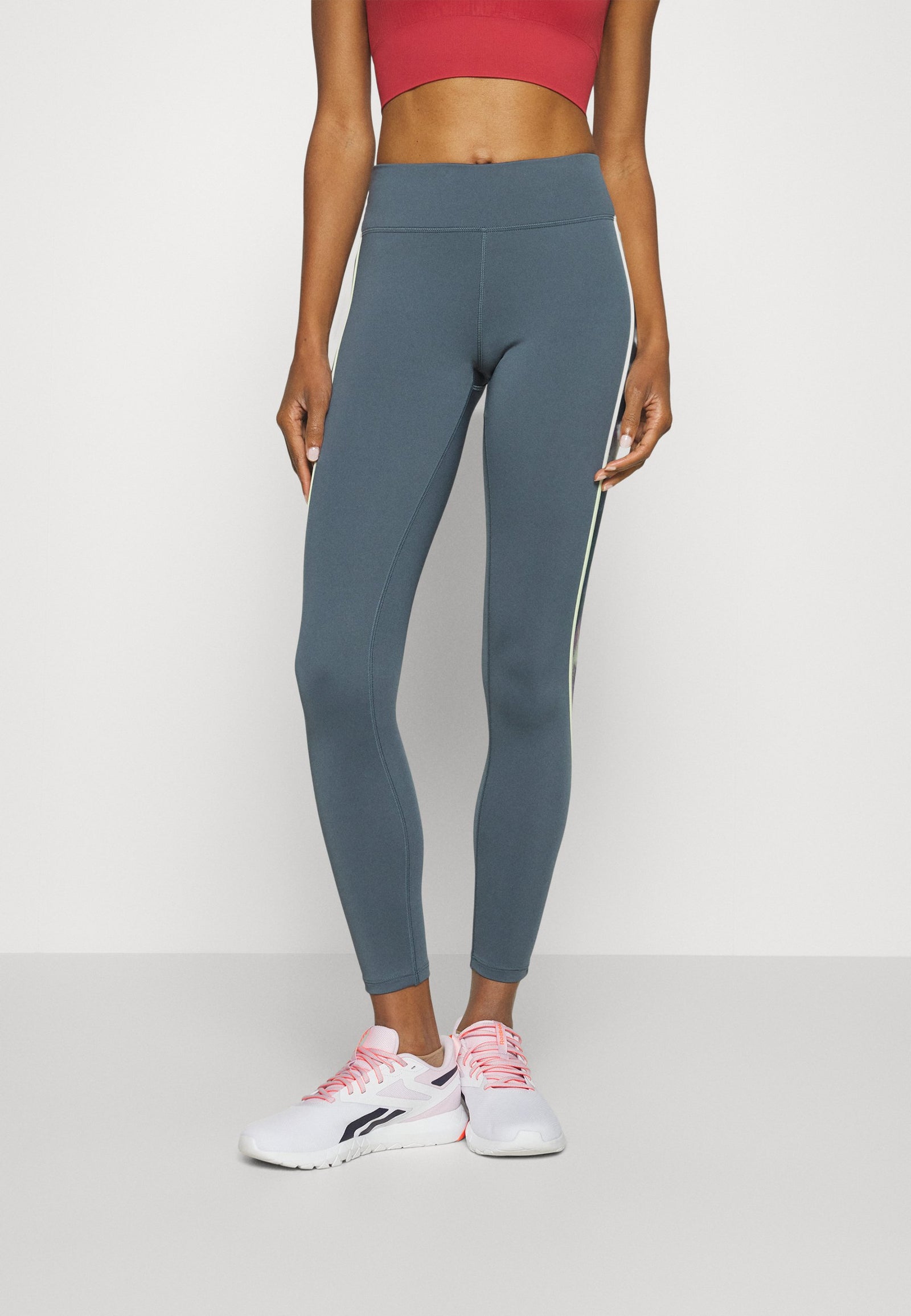 Womens Leggings - Green/Pink