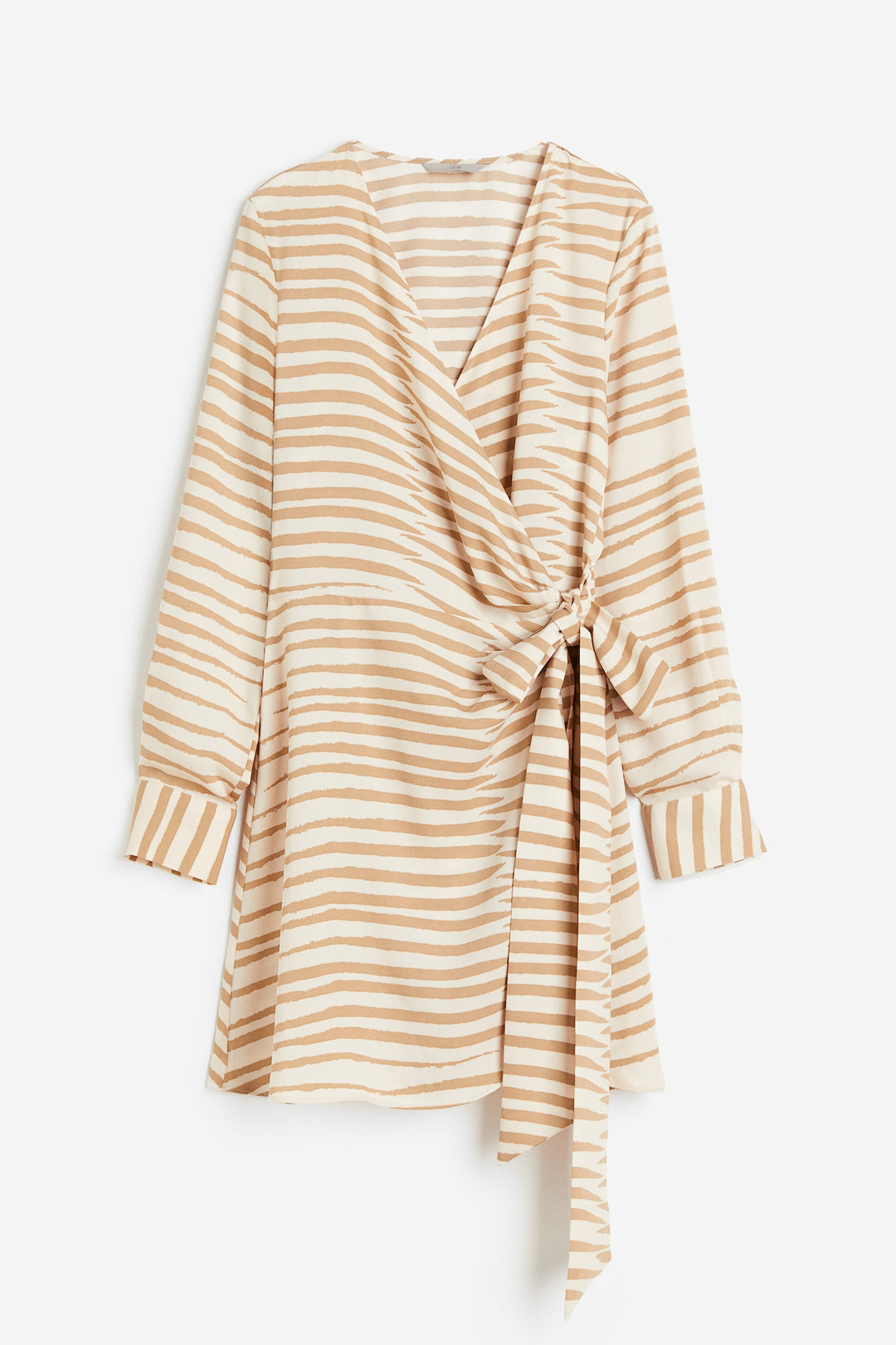 Zebra-Print Dress, Light Beige